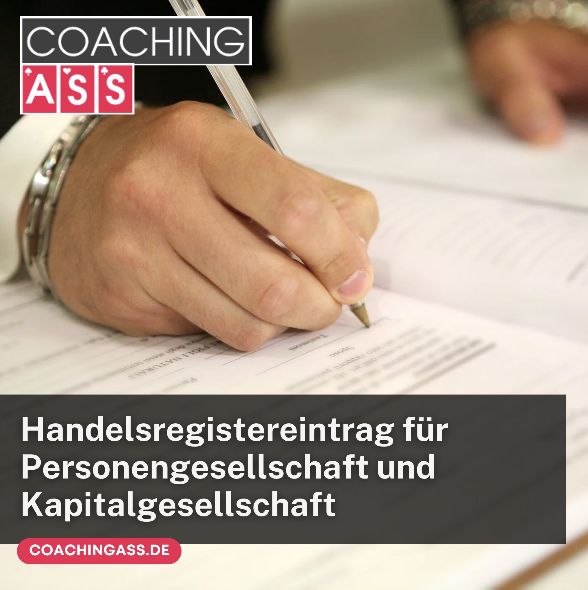 Handelsregistereintrag für Personengesellschaft und Kapitalgesellschaft