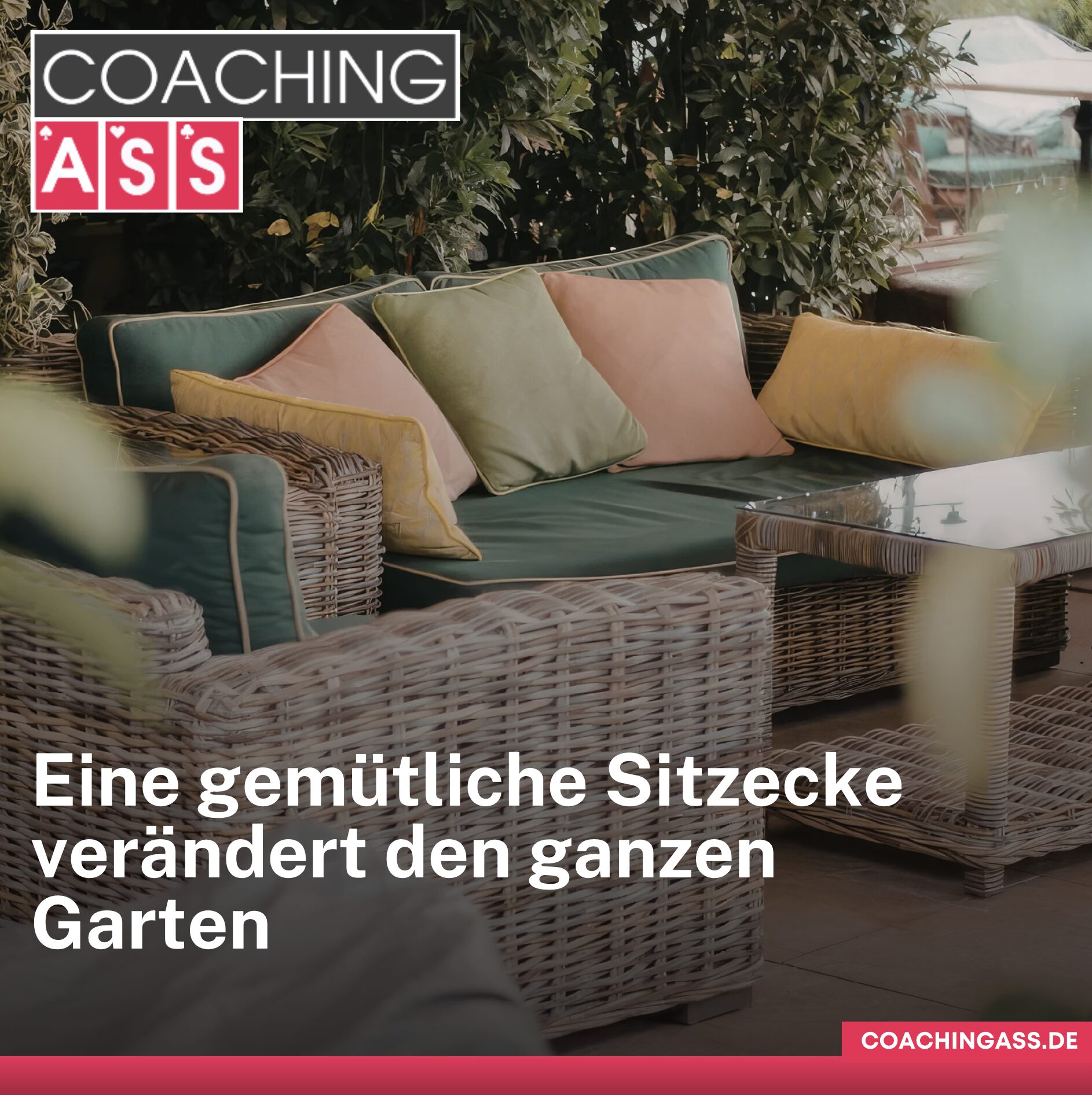 Eine gemütliche Sitzecke verändert den ganzen Garten